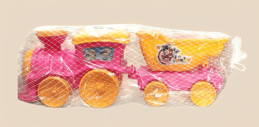 1.5 Ft Colorful Train Toy with One Coach – Budget - Friendly & Beautiful Design - BachoKaBazar