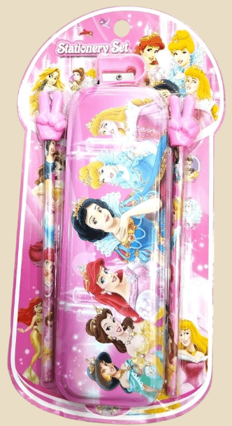 Barbie Stationery Set for Girls – Geometry Box & Cute Pencil Caps - BachoKaBazar