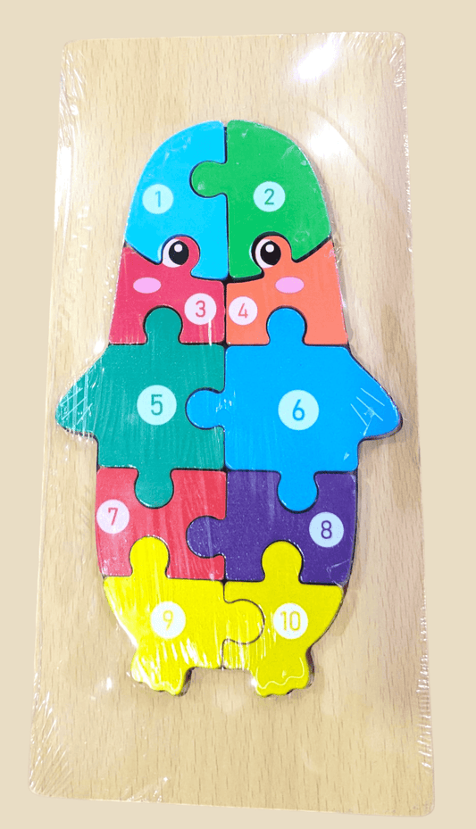 Colorful wooden alphabet puzzle plate for kids - educational toy 1ft size - BachoKaBazar