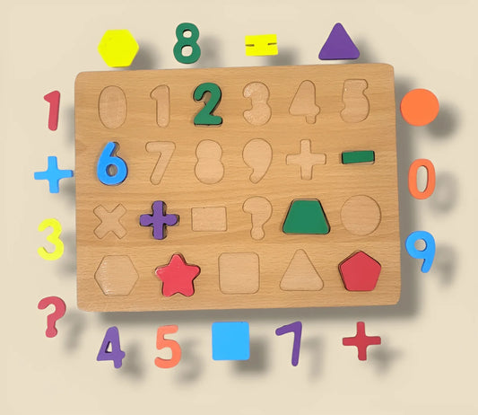 Colorful Wooden Puzzle Board - BachoKaBazar