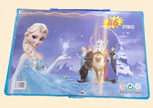 Colouring Kit 🎨 – Book Shape Cartoon Theme | Crayons, Markers, Pencils & Paint Set - BachoKaBazar