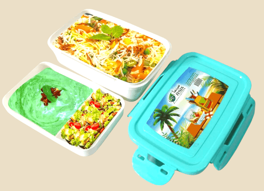 Jambo Lunch Box with 2 Portions – Leak - Proof & Durable for Kids & Office Use - BachoKaBazar