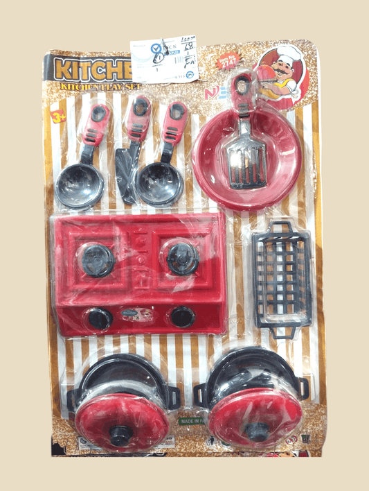 Large Kitchen Play Set for Kids – 1.8ft Pretend Cooking Toy with Utensils, Stove & Pans - BachoKaBazar