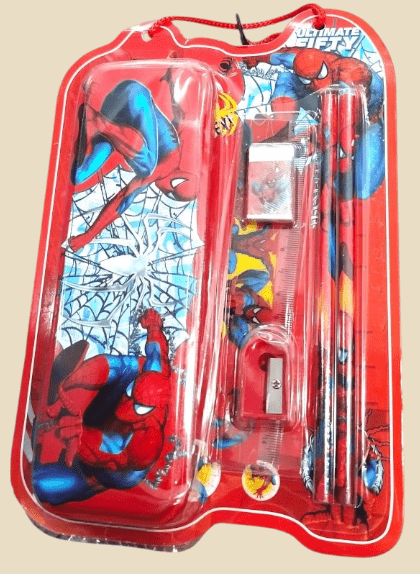 Spiderman Stationery Set for Boys – Complete School Kit - BachoKaBazar