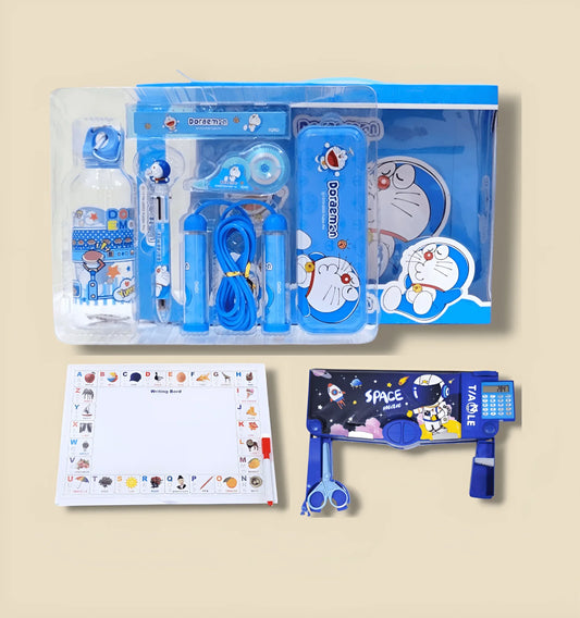 Super School Starter Bundle – Premium School Bag, Themed Stationery Kit, Educational Board & Multifunctional Premi Gepty - BachoKaBazar