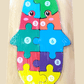 Colorful wooden alphabet puzzle plate for kids - educational toy 1ft size - BachoKaBazar