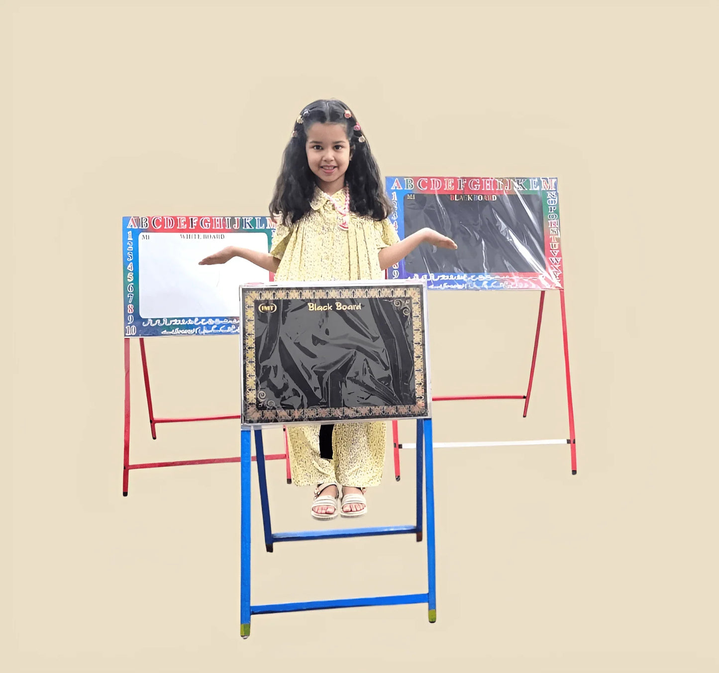 Double - Sided Writing Board with Stand – Whiteboard, Black Board - BachoKaBazar