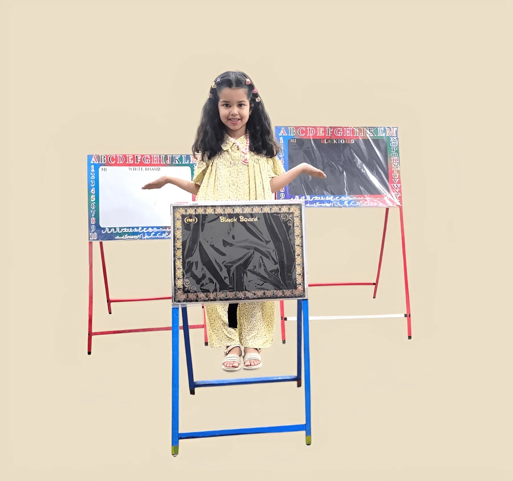 Double - Sided Writing Board with Stand – Whiteboard, Black Board - BachoKaBazar