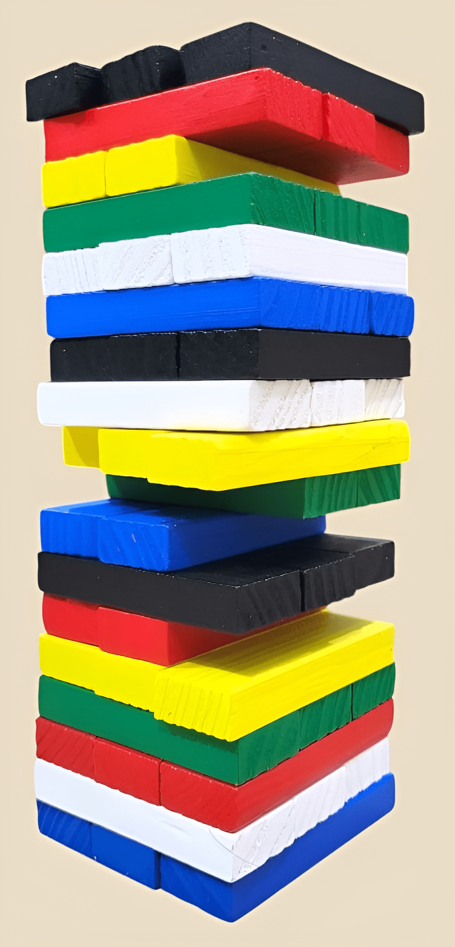 Jenga Wooden Blocks Game – 54 Multicolor Pieces for Kids & Family Fun - BachoKaBazar