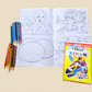 Kids Cartoon Coloring Book with 12 Color Pencils – Fun & Affordable Creative Activity for Children - BachoKaBazar