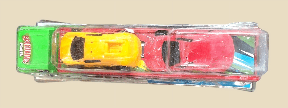 Large Car Transport Tanker Toy – Carries 4 Mini Cars in Cage - BachoKaBazar