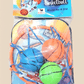 Mini Wall - Mounted Basketball Hoop Set with 3 Soft Balls – Indoor Fun for Kids (Plastic Foldable & Durable) - BachoKaBazar