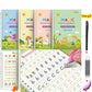 Reusable Magic Practice Copybook Set of 4 with Pen & Refills – Writing, Numbers, Drawing & Math for Kids (Ages 3+) - BachoKaBazar